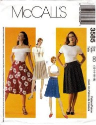 3585 MCC FLARE YOKE SKIRT,PLEAT OR NOT PATTERN 4-10